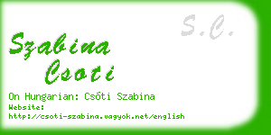 szabina csoti business card