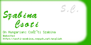 szabina csoti business card